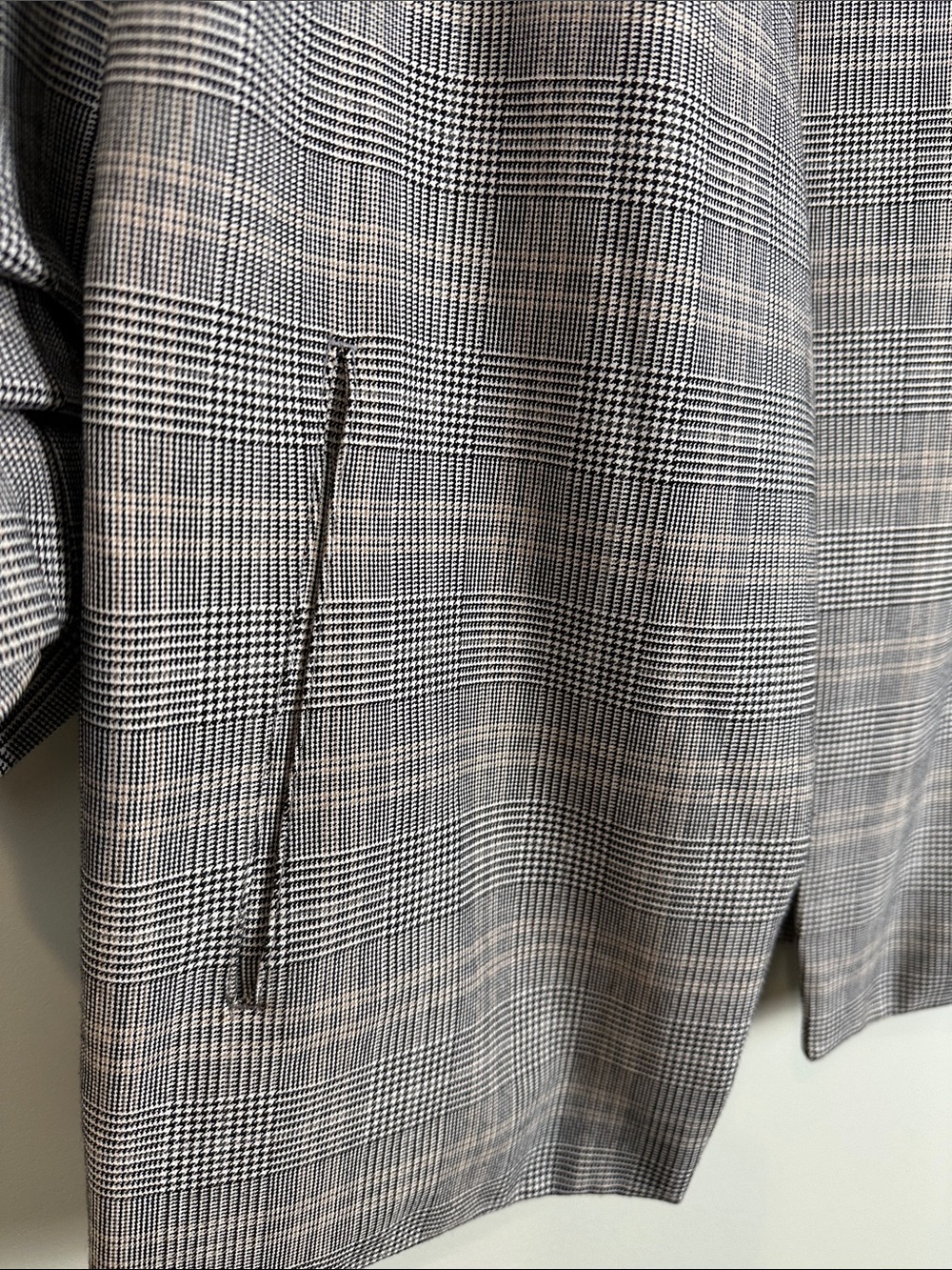 Babaton plaid houndstooth open blazer power black white cream business casual - Picture 3 of 8